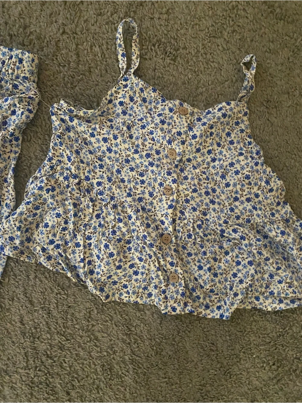 Size 6 Girls Floral H&M Set - Blue and White